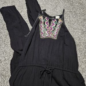 Anthro Jumpsuit with Beaded Embellishments